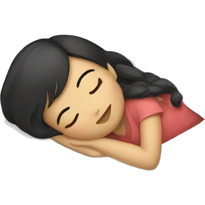 asian girl sleeping  emoji