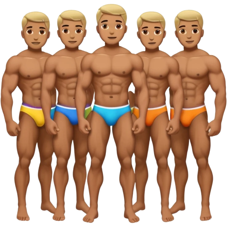 Gay men in thong with big butts emoji