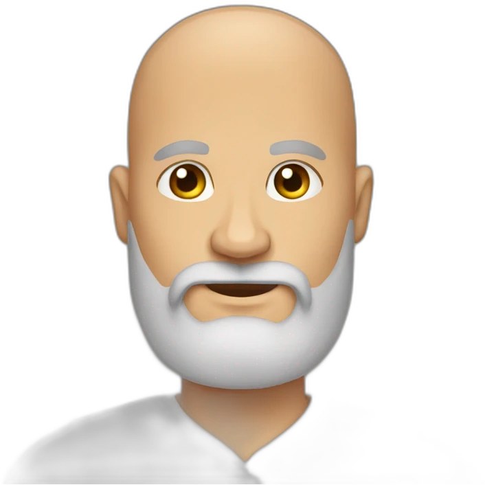 bald strong man with long beard emoji