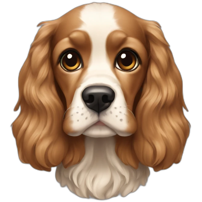 Mulher homem dois cocker spaniel emoji