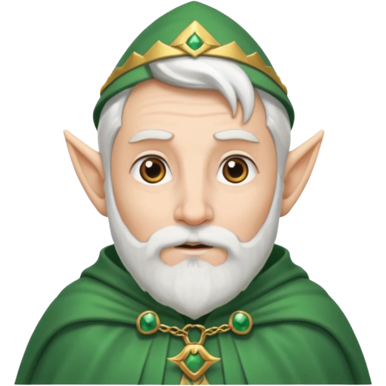 Wise elf with white beard and cape emoji