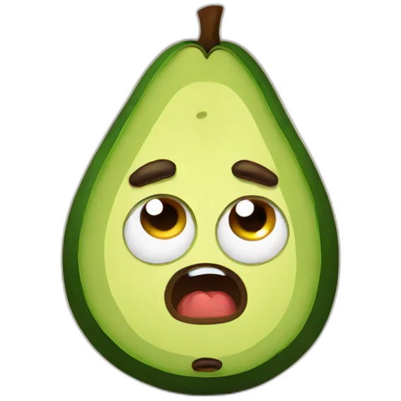 avocado is angry and furious emoji
