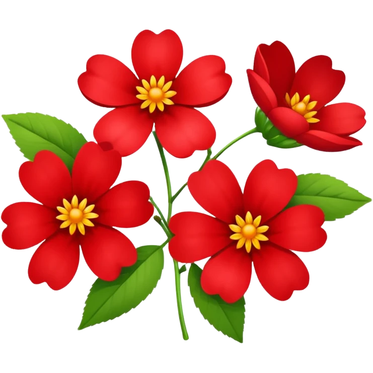 Cherry red flowers emoji