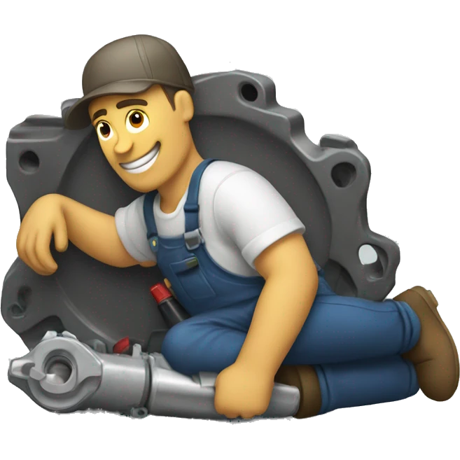 laying down mechanic emoji
