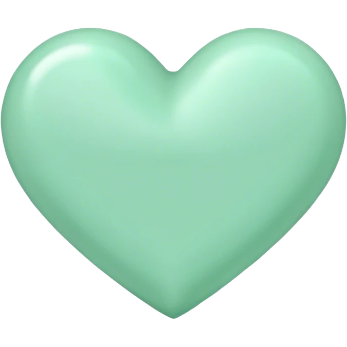 Mint heart emoji