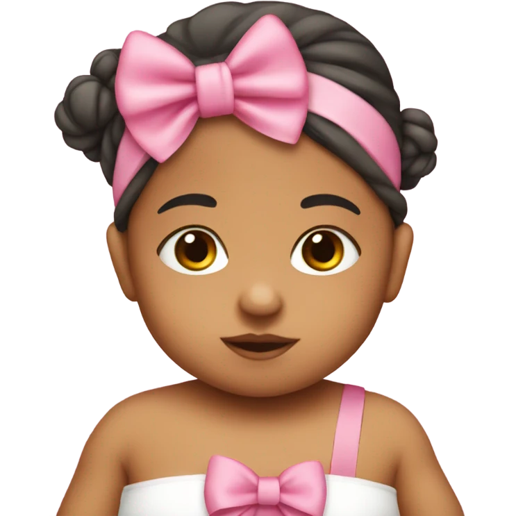 Mexican baby with pink bow headband emoji