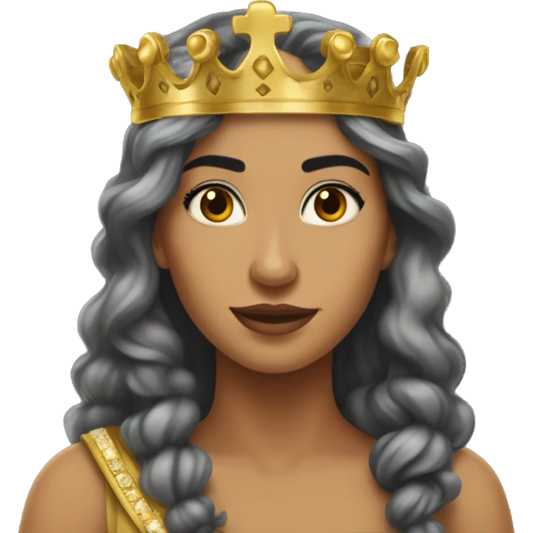 Alyssa la reine carthage avec une couronne d'or emoji