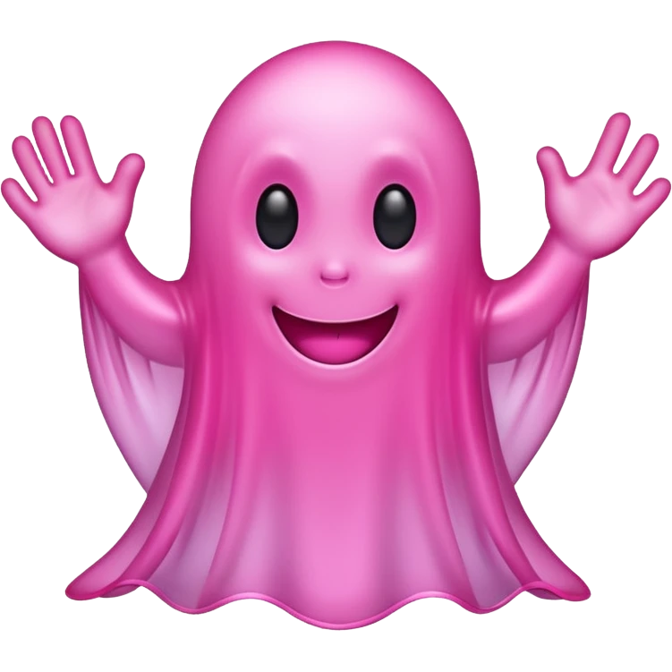 cute pink ghost emoji