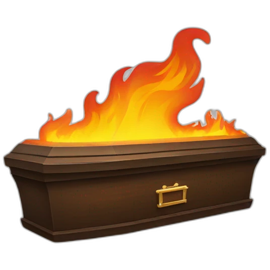 coffin on fire emoji