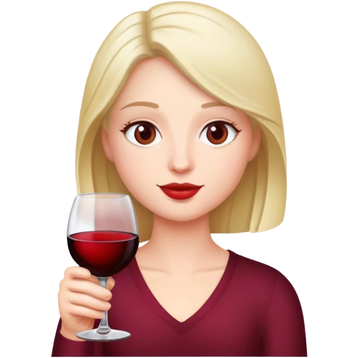 Me drinking a glass of wine emoji