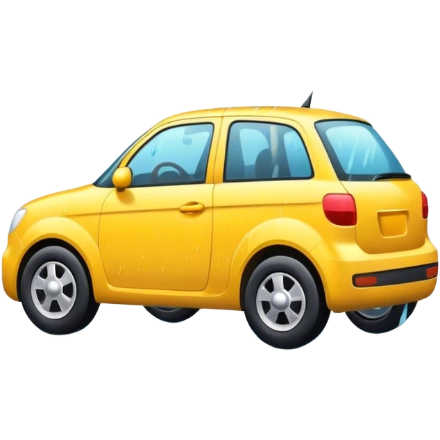 Car with rain  emoji