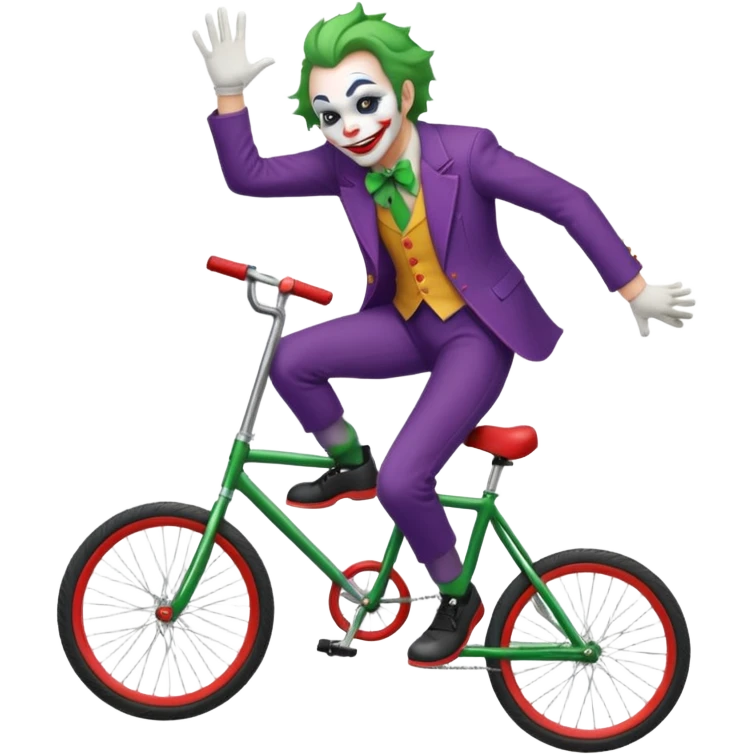 Unicyclist Joker with one wheel  emoji