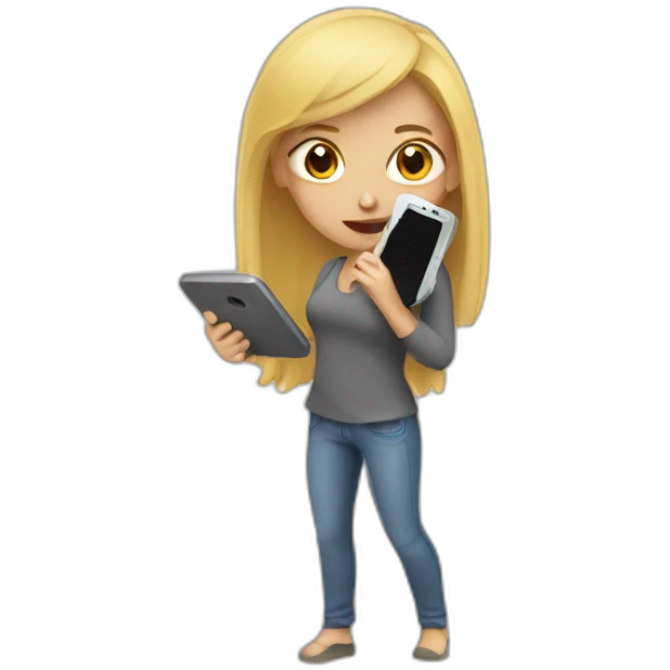 woman steal phone emoji