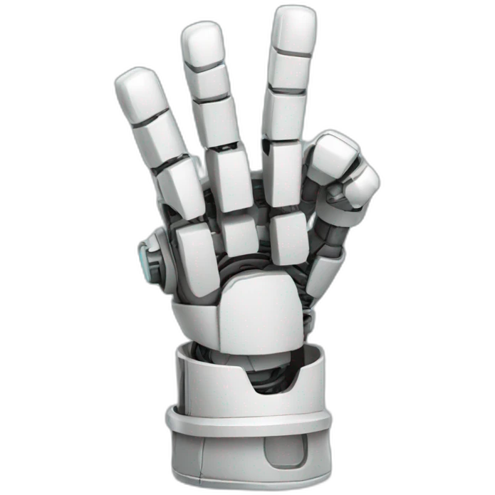 the robot hand gives a thumbs up emoji