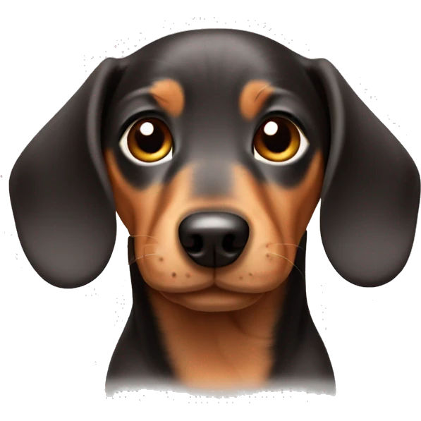 Cute dachshund puppy emoji