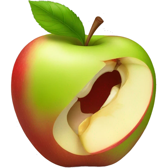 bitten apple emoji