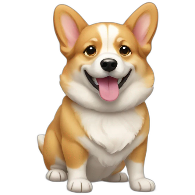 champagne corgi emoji
