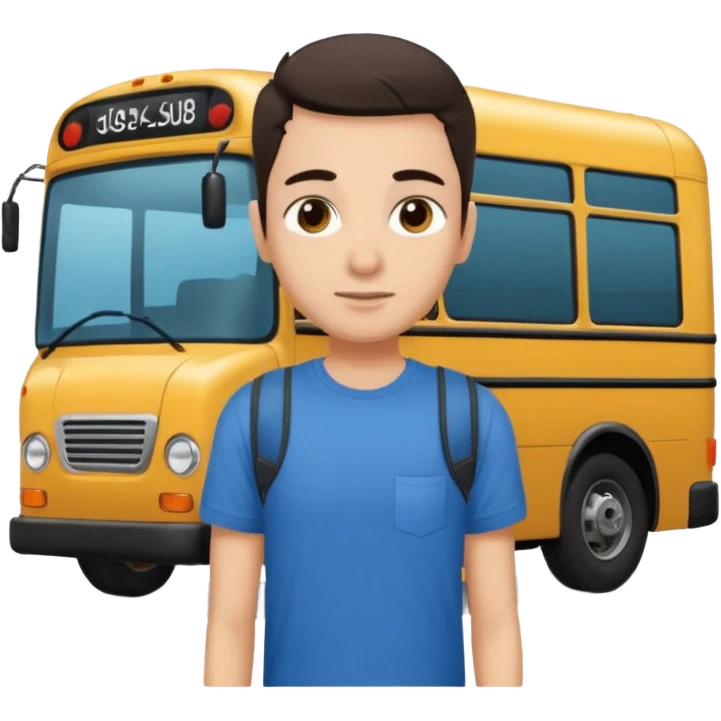 Harshil is leaning on a moving bus 🚌 emoji