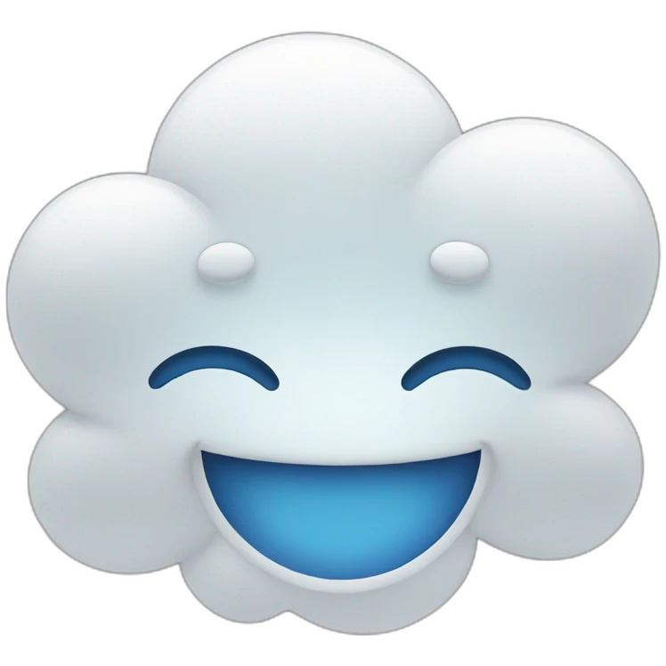 funny cloud smile emoji