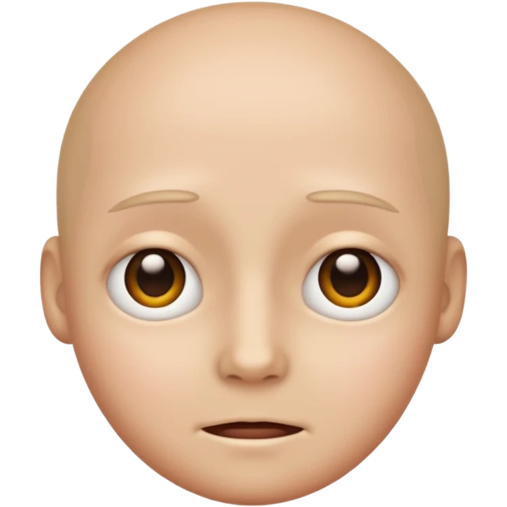 Uncanny valley emoji with no eyebrows emoji