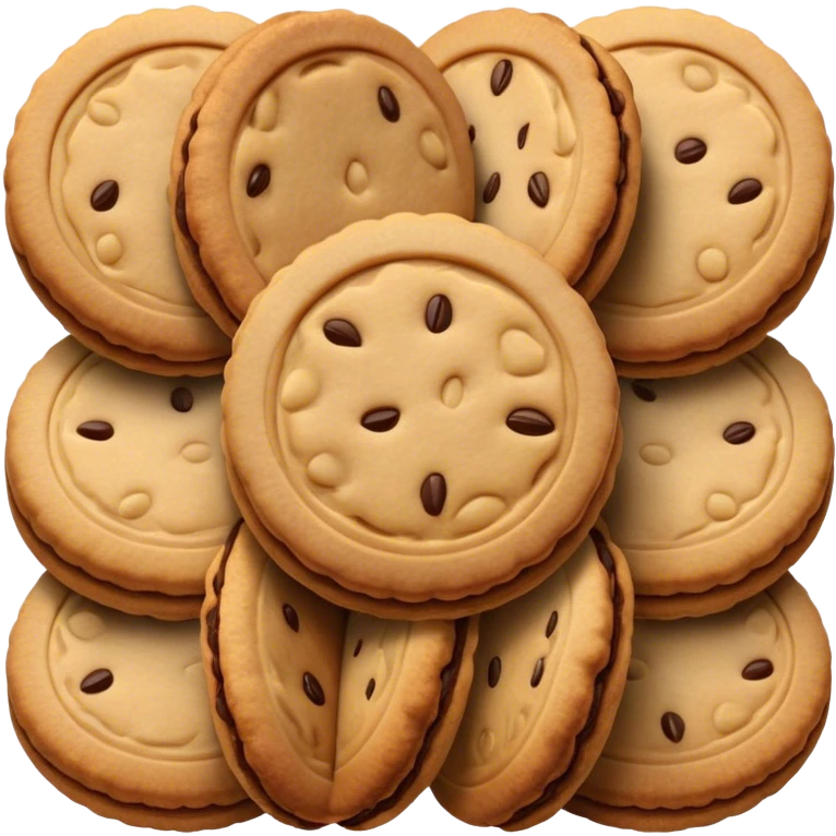 dalgona korean cookies, round brown emoji