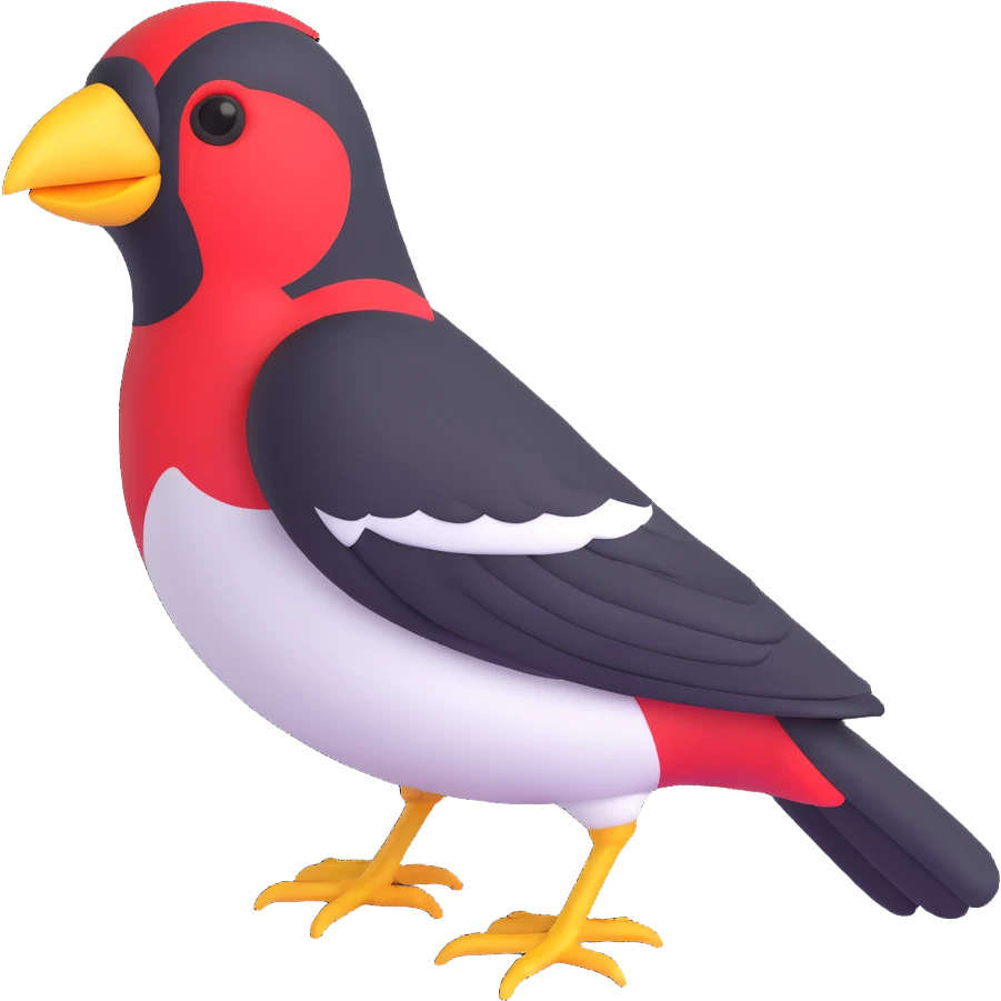 grosbeak bird emoji
