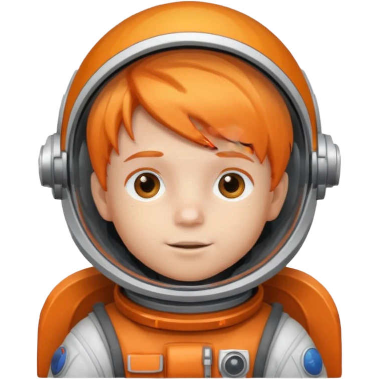 Astronaut boy kid with orange hair emoji