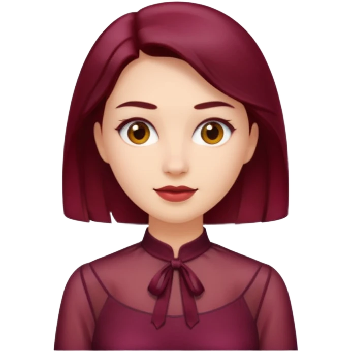 burgundy sheer translucent womens blouse emoji