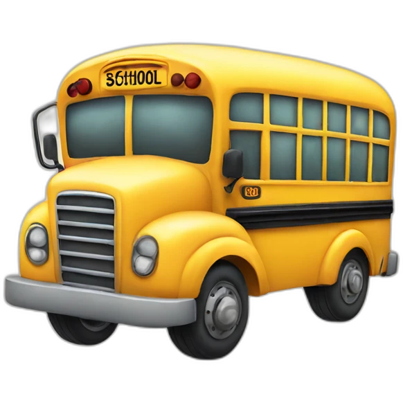 cute school bus emoji