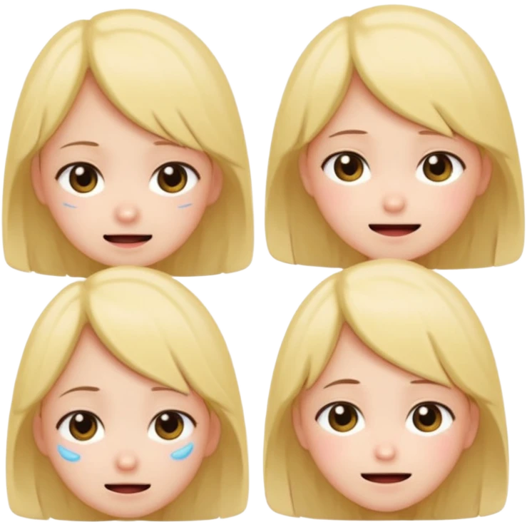  prompt เพื่อสร้างเป็นกริด 9 ภาพสร้างอิโมจิขนาด 1:1 ในสไตล์Yuru-Chara style บนภาพเดียวขนาด 16:9 โดยจัดวางแบบไม่มีส่วนไหนทับกัน มีขอบขาวแบบสติกเกอร์ ดังนี้
1) เด็กผู้หญิงหน้ายิ้ม 2) เด็กผู้หญิงน่ารักๆทำหน้าเบื่อโลก 3) เด็กผู้หญิงหน้าร้องให้ แบบน่ารักๆติดงอแง  emoji