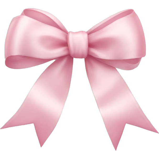 light pink ribbon bow emoji