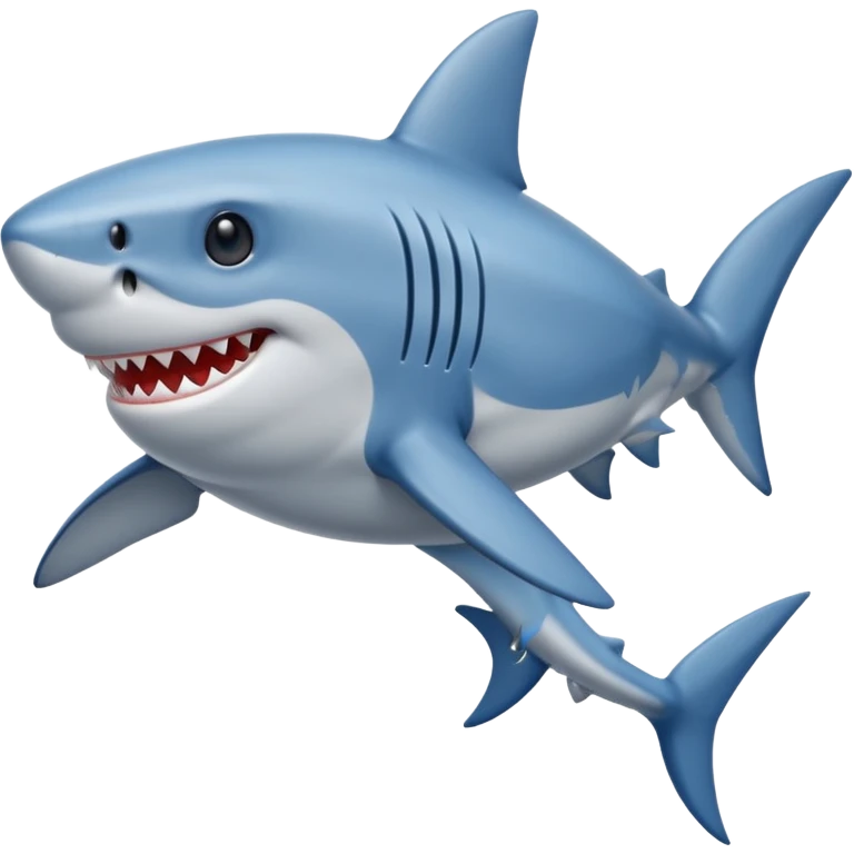 Shark with shoes blue emoji