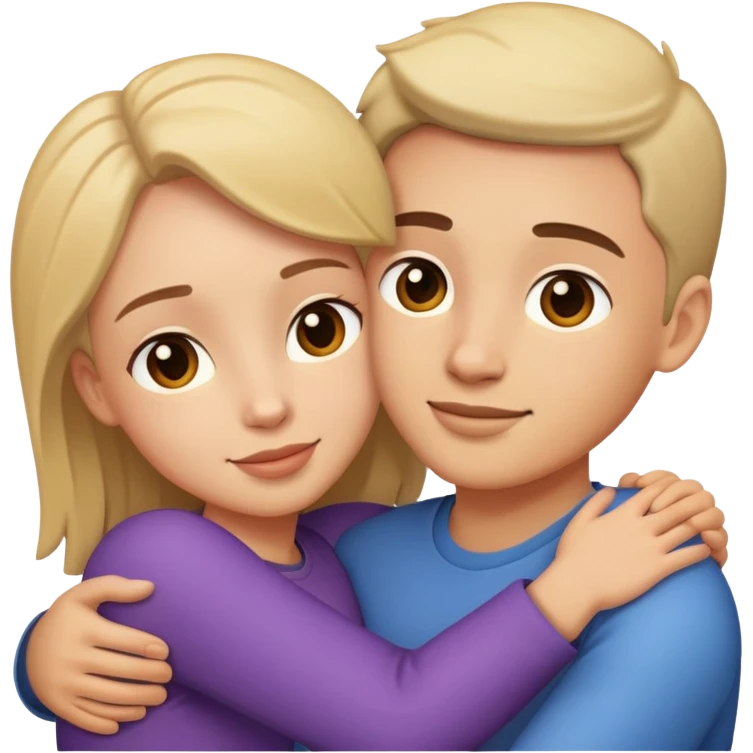 Two people hugging emoji