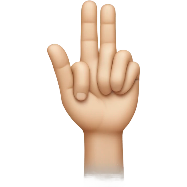 Finger with two circles under emoji