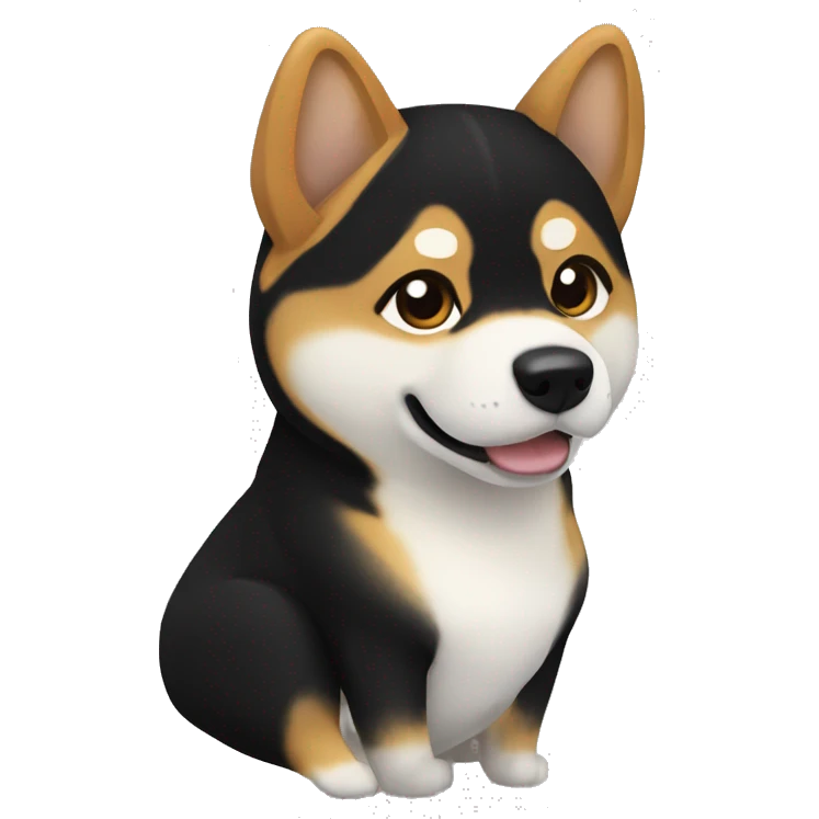 Shiba inu black emoji