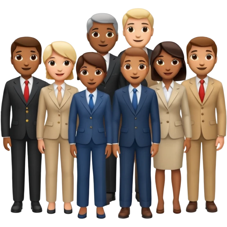a group of directors standing emoji