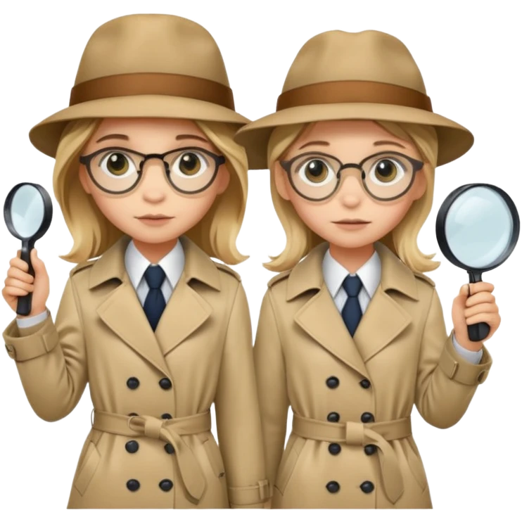 Marykate and Ashley as kid detectives  emoji