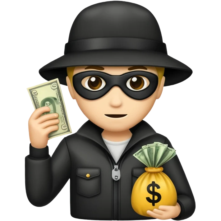 Robber with money emoji
