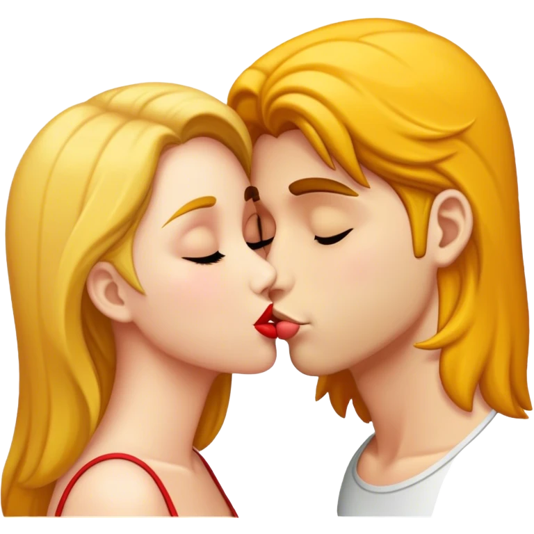 romantic kiss between lovers emoji