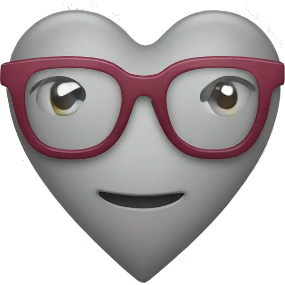 Heart wearing glasses  emoji