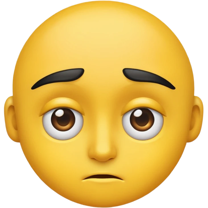 A side eye emoji with eyebrows one up and one down emoji