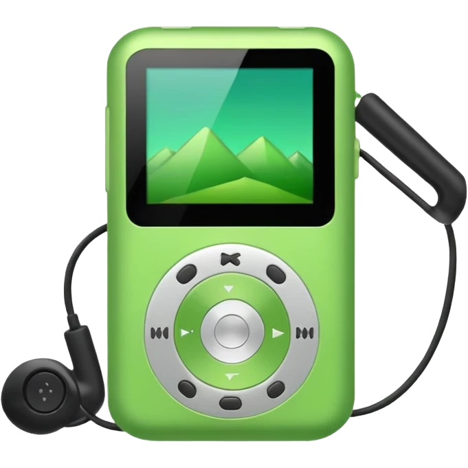 green mp3 player emoji