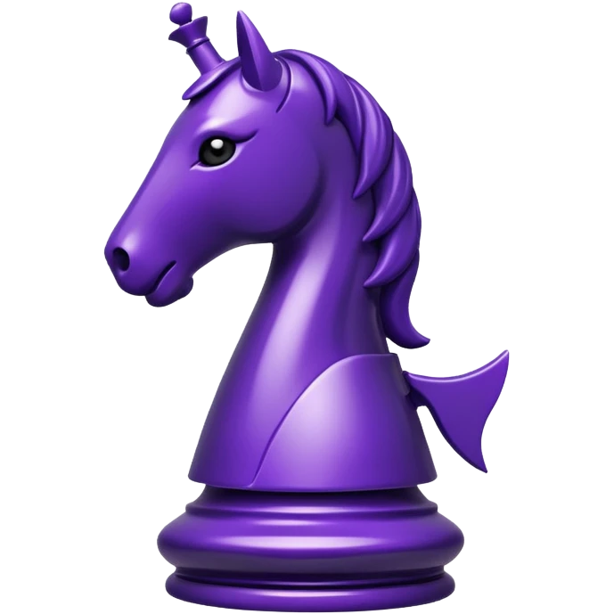 chess knight in dark purple emoji