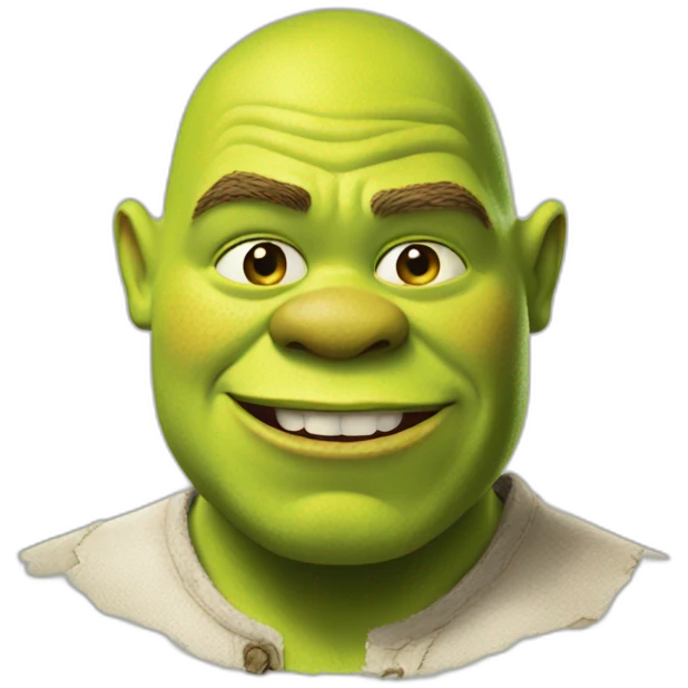 Shrek throw a kid emoji