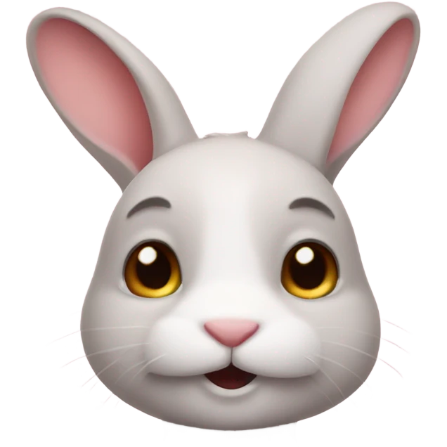 Blushing rabbit emoji