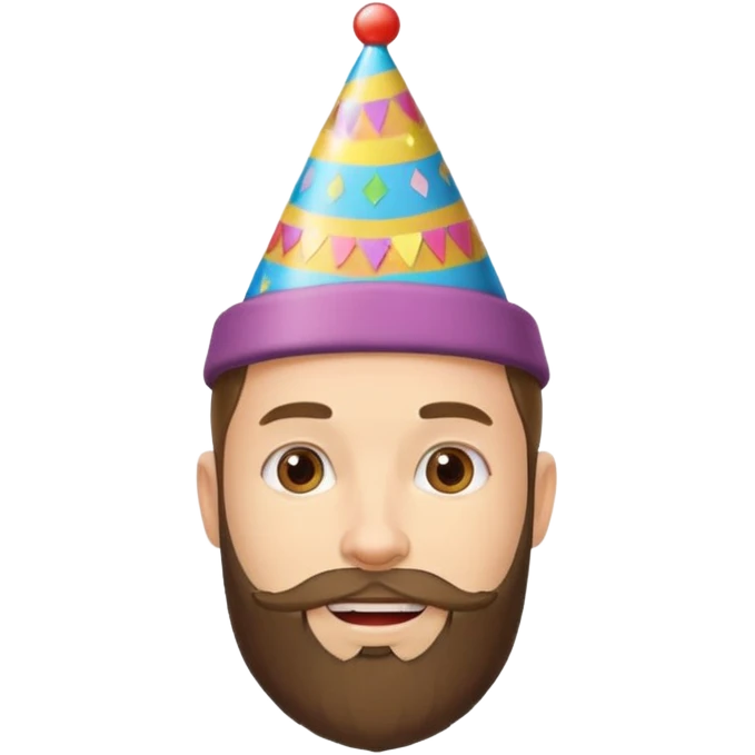 young man with a beard, happy birthday boy emoji