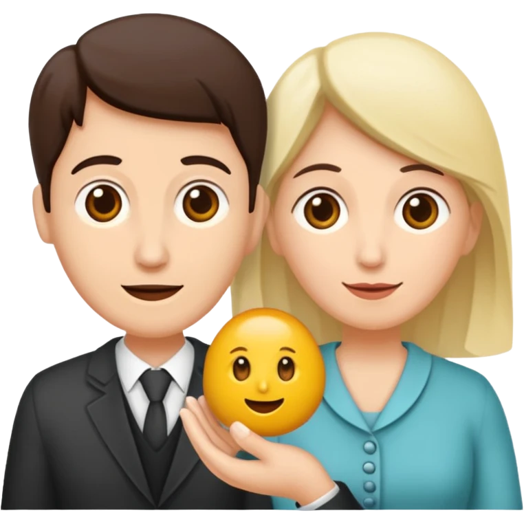 Ein verliebtes Paar wo die Frau gerade einen Antrag bekommt  emoji