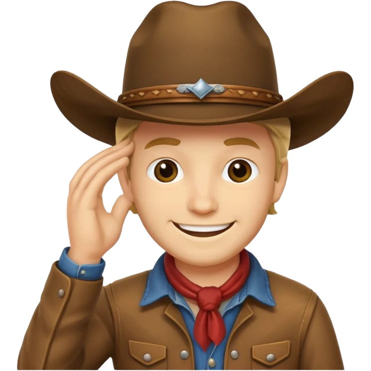 Cowboy tipping his hat. TIPPING HIS HAT. Where the fuck does the cookie come from idiot? emoji