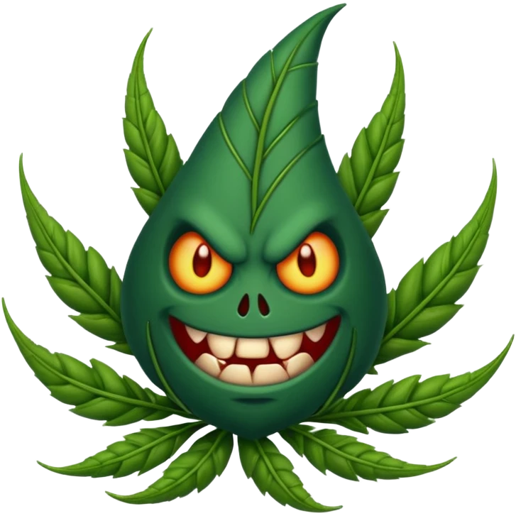 evil weeds emoji