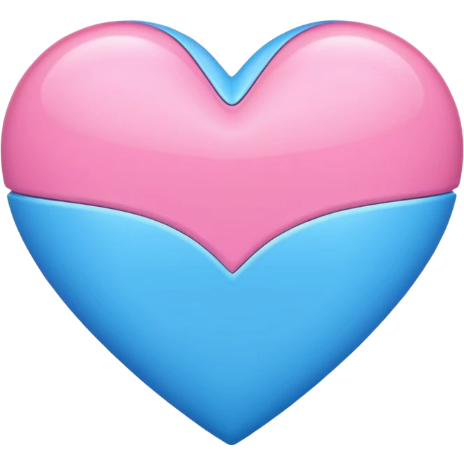 Pink and blue heart  emoji